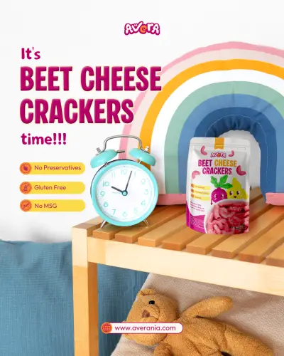 AVERA Beet Cheese Crackers — beet time
