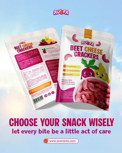 AVERA Beet Cheese Crackers — choose wisely