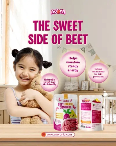AVERA Beet Cheese Crackers — sweet side